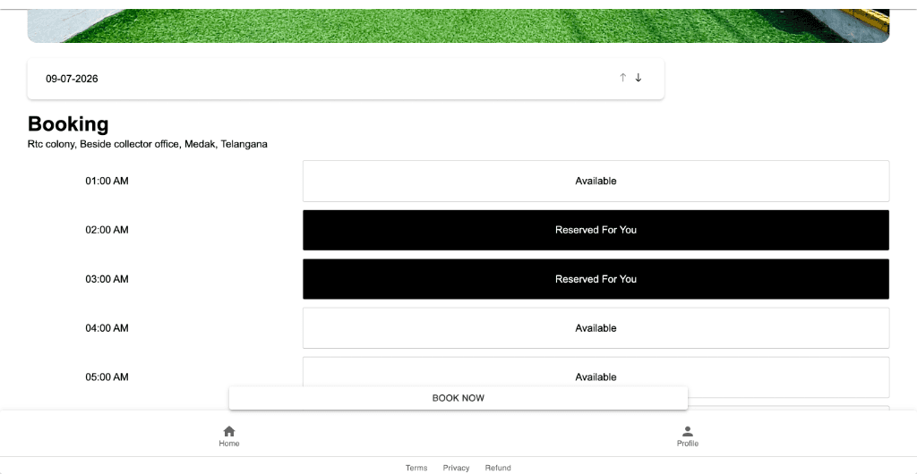 Screenshot of PM Drive-In Admin Panel